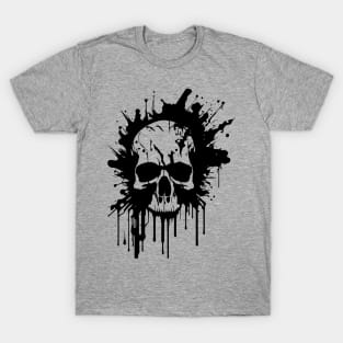 splash ink skull T-Shirt